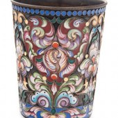 A Russian Shaded Enameled Silv