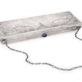 A Russian Silver and Cabochon