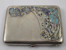 A Russian silver and champleve