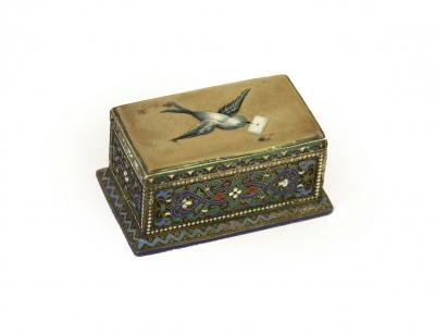 A Russian silver and cloisonné