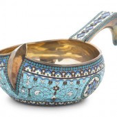 A Russian Silver and Enamel Ko