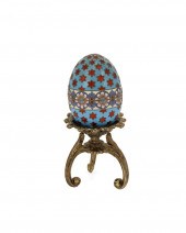 A RUSSIAN SILVER AND ENAMEL EG