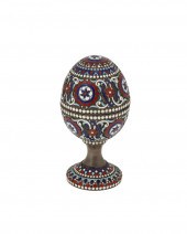 A RUSSIAN SILVER AND ENAMEL EG