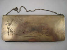 A Russian silver and leather