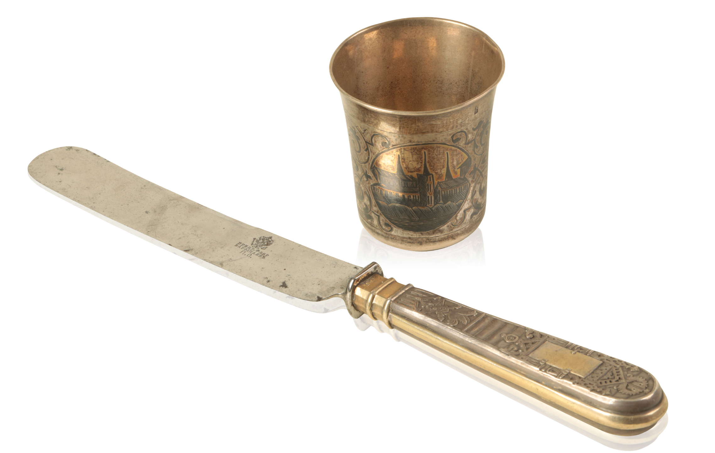 A RUSSIAN SILVER AND NIELLO WORK