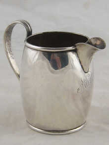A Russian silver barrel shaped