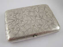 A Russian silver cigarette case a