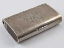 A Russian silver cigarette case