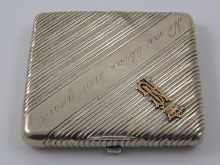A Russian silver cigarette case