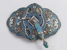 A Russian silver cloisonne