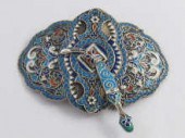 A Russian silver cloisonne ena
