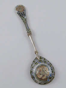 A Russian silver cloisonne
