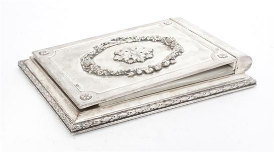 A Russian Silver Desk Notepad