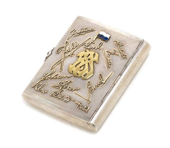 A Russian Silver Enameled Cigarette