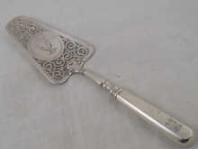 A Russian silver fish server