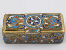 A Russian silver gilt and cloisonne