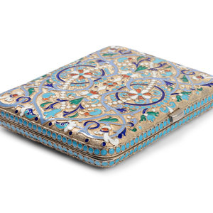 A Russian Silver-Gilt and Enamel