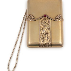 A Russian Silver-Gilt Cigarette