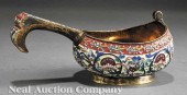 A Russian Silver Gilt Cloisonn
