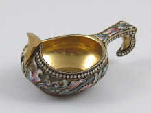 A Russian silver gilt cloisonne