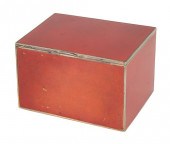 A RUSSIAN SILVER PAINTED BOX,