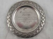 A Russian silver salver of bas