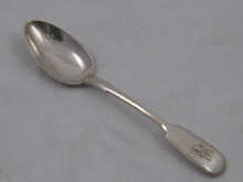A Russian silver tablespoon