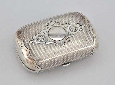 A Russian Tooled Silver Purse