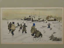 A Russian watercolour of children