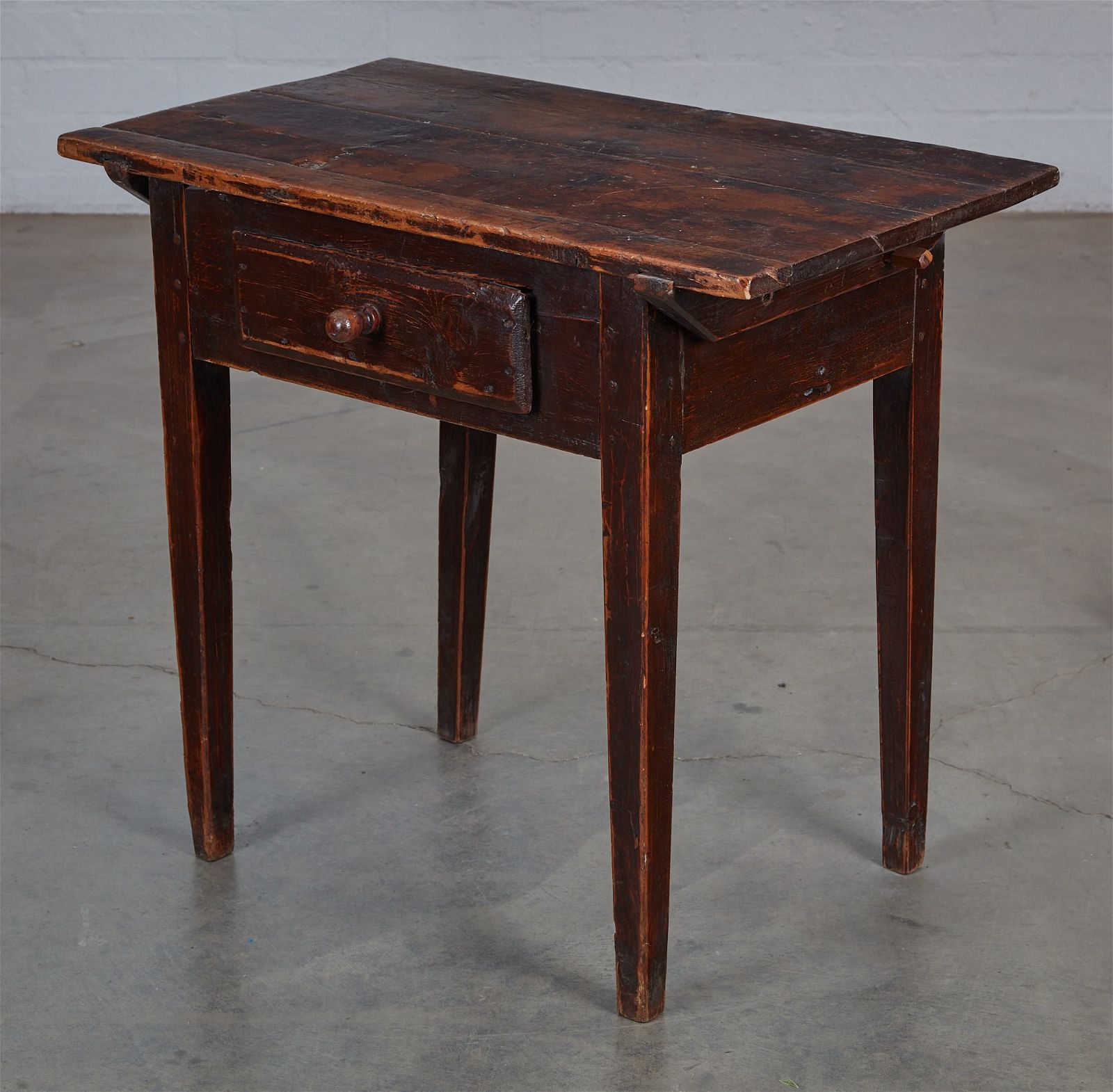 A RUSTIC AMERICAN BROWN PAINTED
