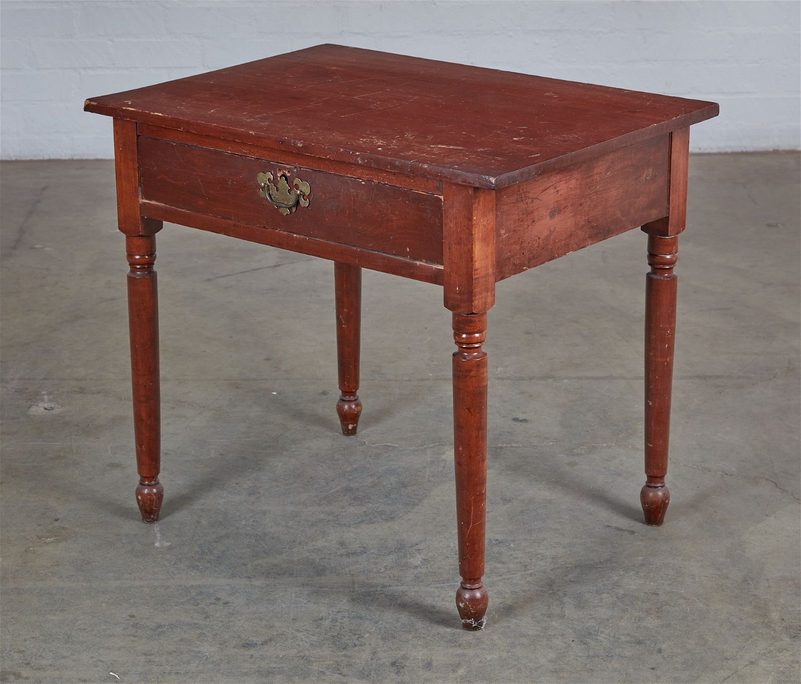A RUSTIC AMERICAN BROWN PAINTED