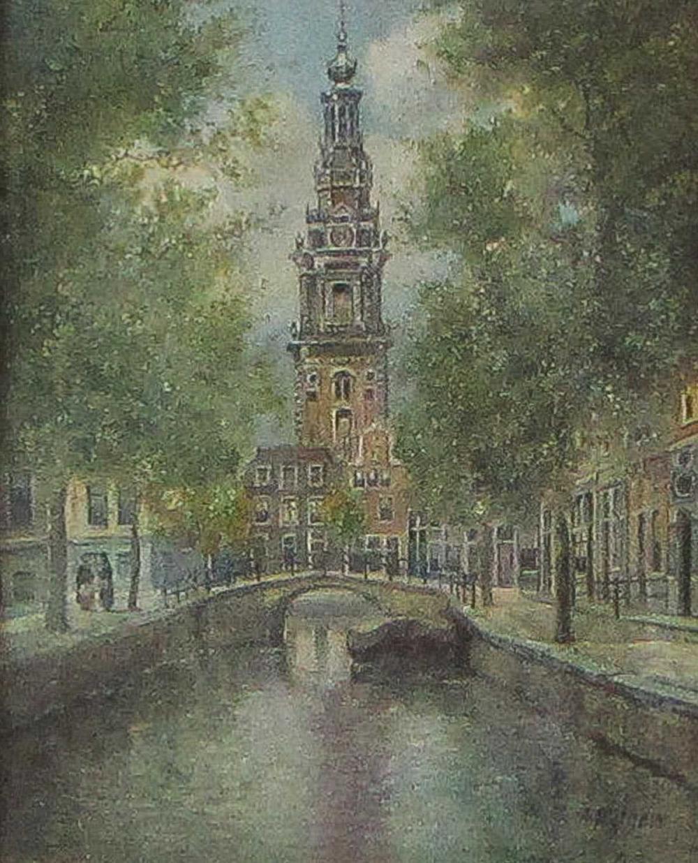 A. RUTGERS OIL ON CANVAS, "A VIEW