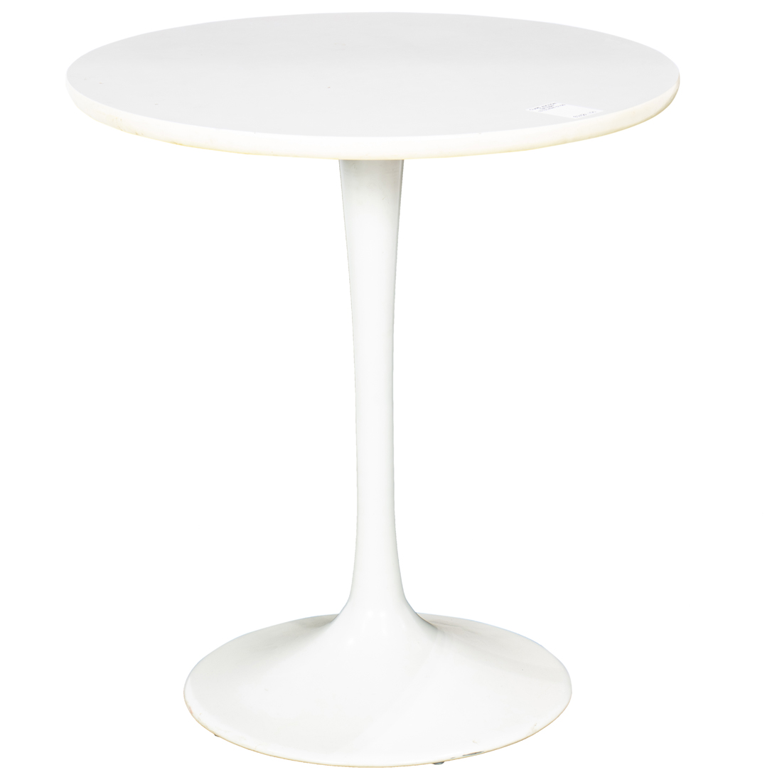 A SAARINEN STYLE WHITE LAMINATE AND