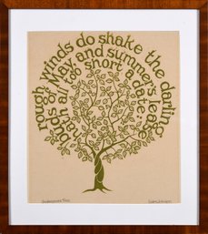 A Sabra Field woodblock print,