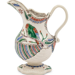 A Salt-Glazed Creamware Jug Late