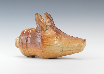 A Salt Glazed Stoneware Novelty Fox