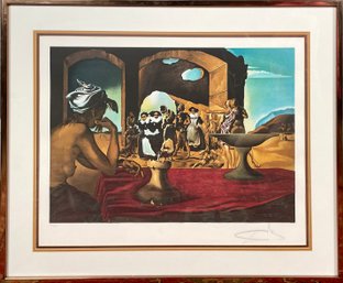 A Salvador Dali lithograph, figures