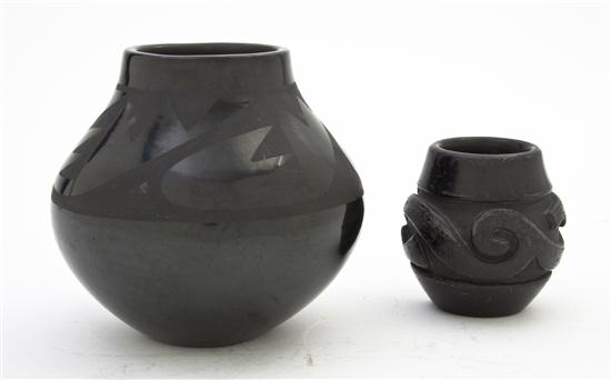 * A San Ildefonso Blackware Vase