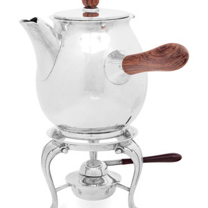 A Sanborn's Silver Chocolate Pot on
