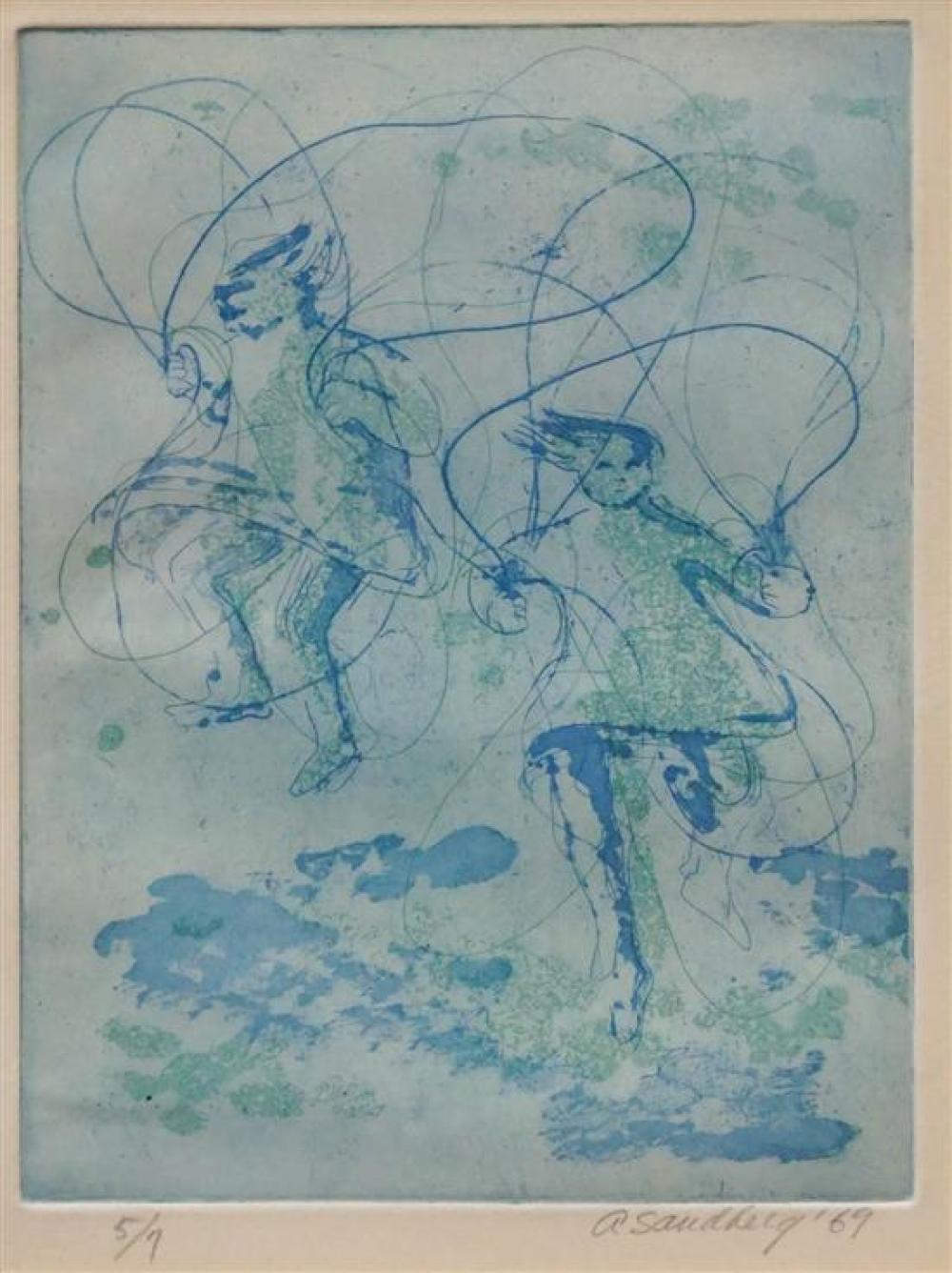A. SANDBERG, TWO GIRLS JUMPING,