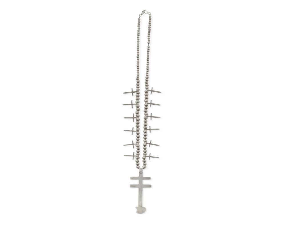 A SANDCAST ISLETA CROSS NECKLACEA