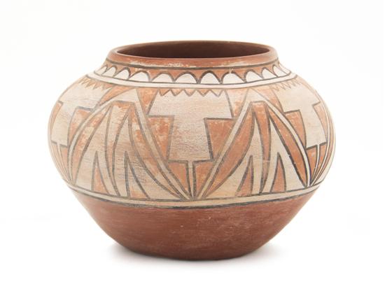A Sandia Polychrome Olla having