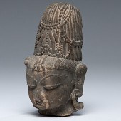 A Sandstone Khmer Bust of sand