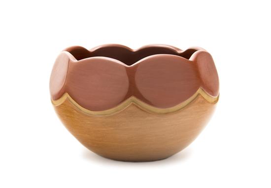 A Santa Clara Redware Bowl having