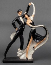 A. SANTINI "ART DECO DANCERS"
