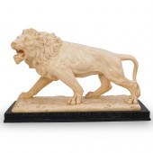 A. SANTINI LION MARBLE COMPOSI