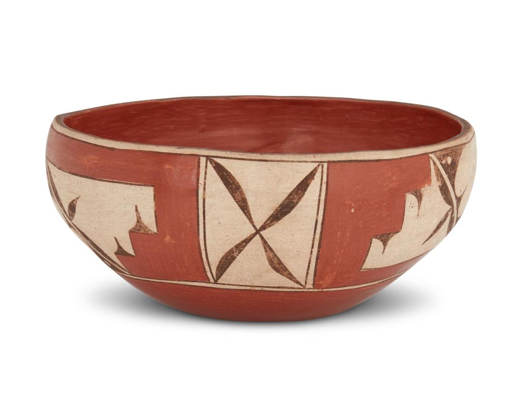 A SANTO DOMINGO POTTERY DOUGH BOWLA