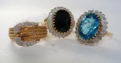 A sapphire and diamond cluster