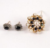 A sapphire and pearl cluster b