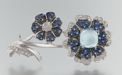 A Sapphire Gold and Diamond